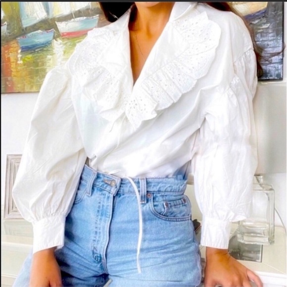 NWT Zara Poplin Top - Picture 1 of 9